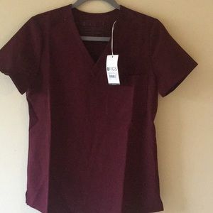 Green and burgundy Scrubs brand new